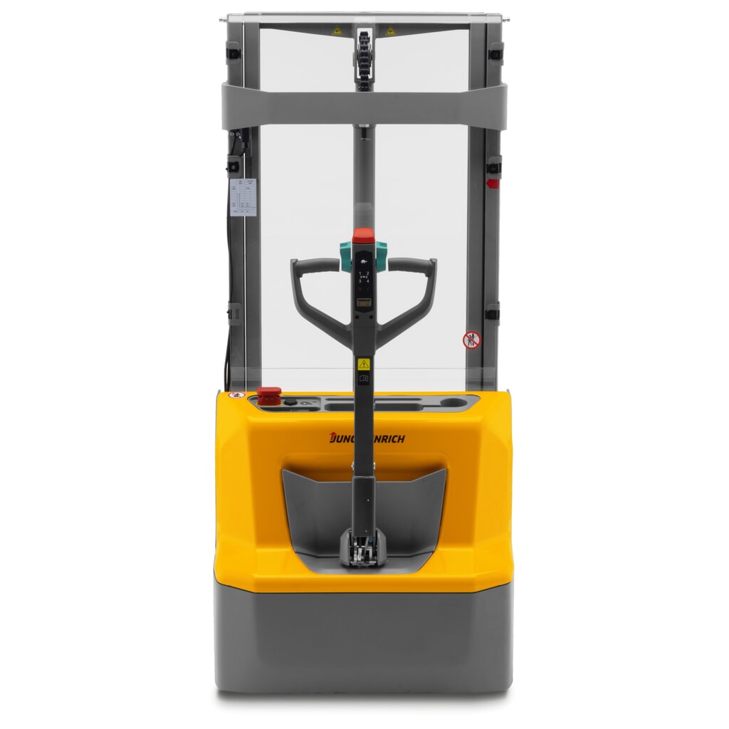 N° de l'image du produit 4 : Gerbeur électrique Jungheinrich AMC 12, mât télescopique double, hauteur de levée 2 600 mm, capacité de charge 1 200 kg