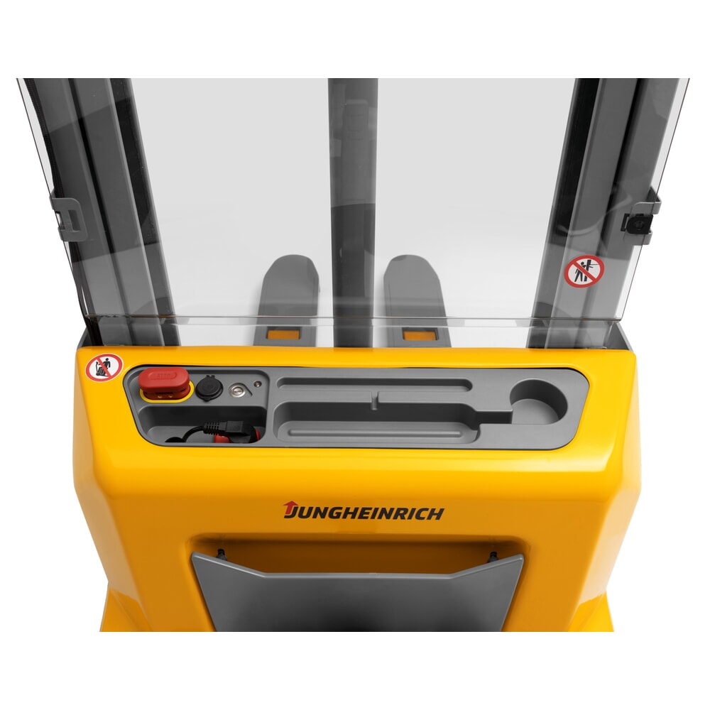 N° de l'image du produit 5 : Gerbeur électrique Jungheinrich AMC 12z ZT, mât télescopique double, hauteur de levée 2 900 mm, capacité de charge 1 200 kg