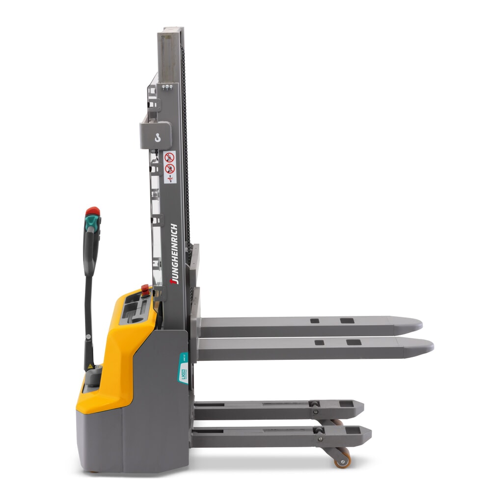 N° de l'image du produit 6 : Gerbeur électrique Jungheinrich AMC 12z ZT, mât télescopique double, hauteur de levée 2 900 mm, capacité de charge 1 200 kg