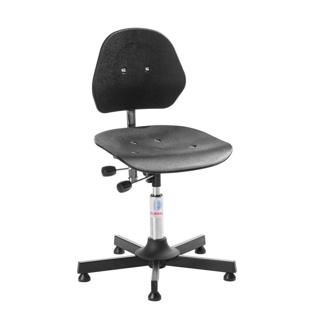 Illustration du produit: Global Stole A/S Chaise de travail pivotante Solid, hauteur d’assise comprise entre 520 et 650 mm, patins, base acier
