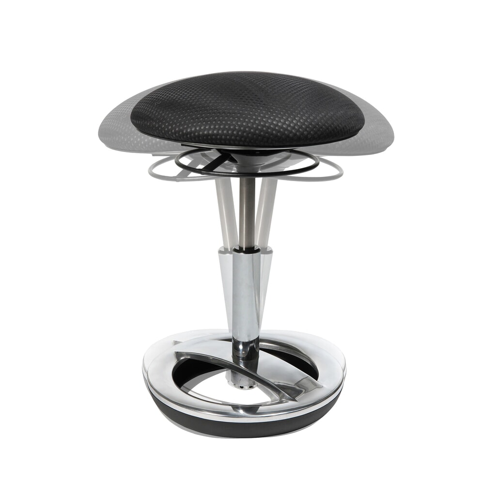 Topstar® tabouret ergonomique Sitness®, coussin en tissu 44-57 cm, noir N° de l'image du produit 2 : Topstar® tabouret ergonomique Sitness®, coussin en tissu 44-57 cm, noir