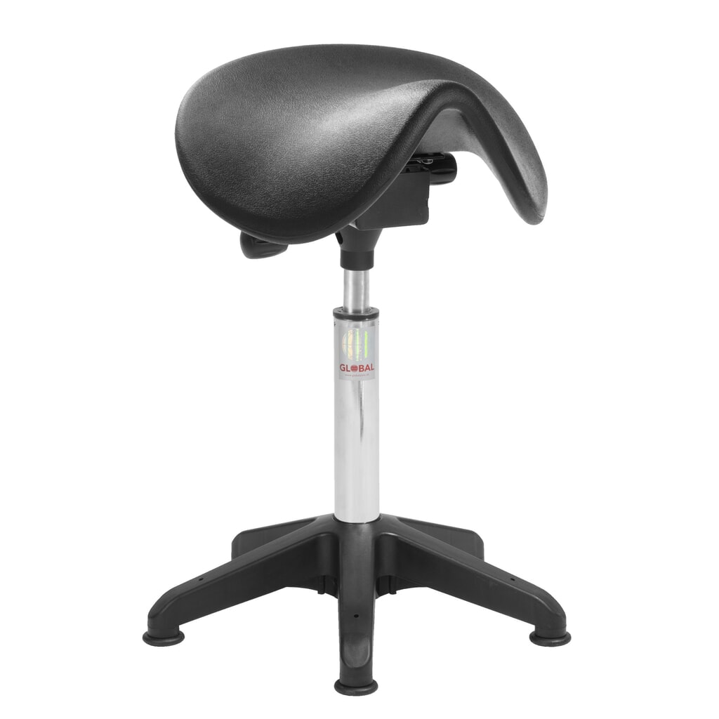 Illustration du produit: Tabouret-selle Global Stole A/S Dalton Easy seat Octopus, roulettes, polyuréthane, noir