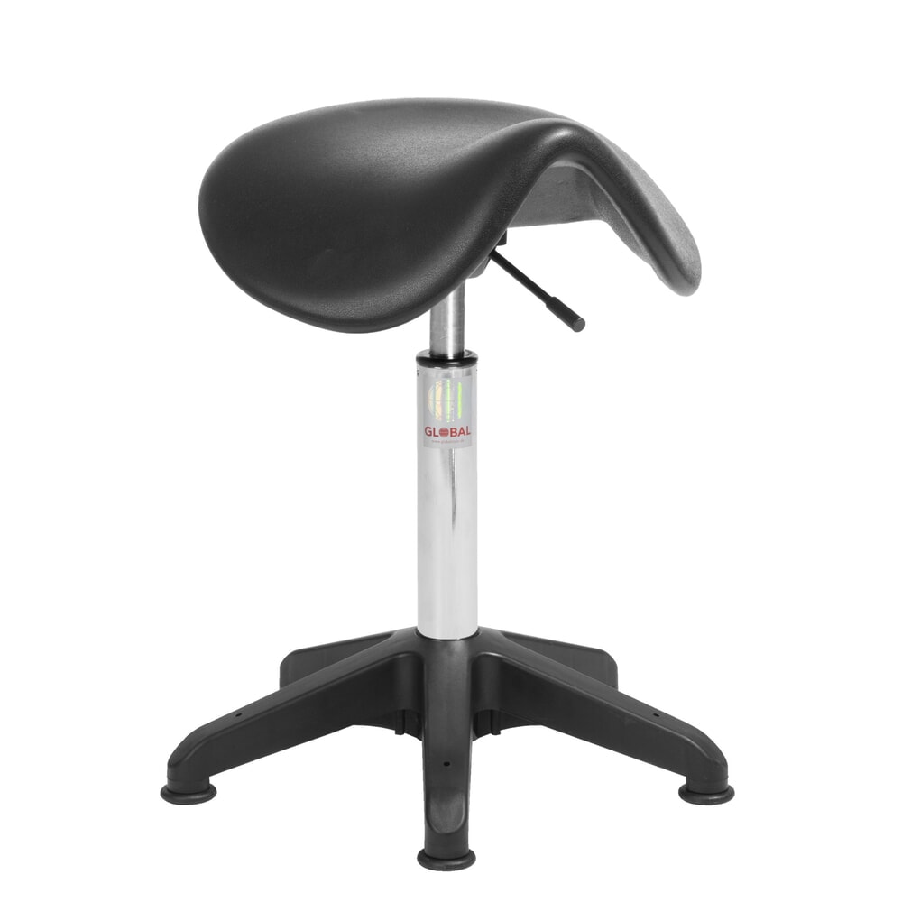 Illustration du produit: Tabouret-selle Global Stole A/S Dalton Fixmek Octopus Alu50, roulettes, noir
