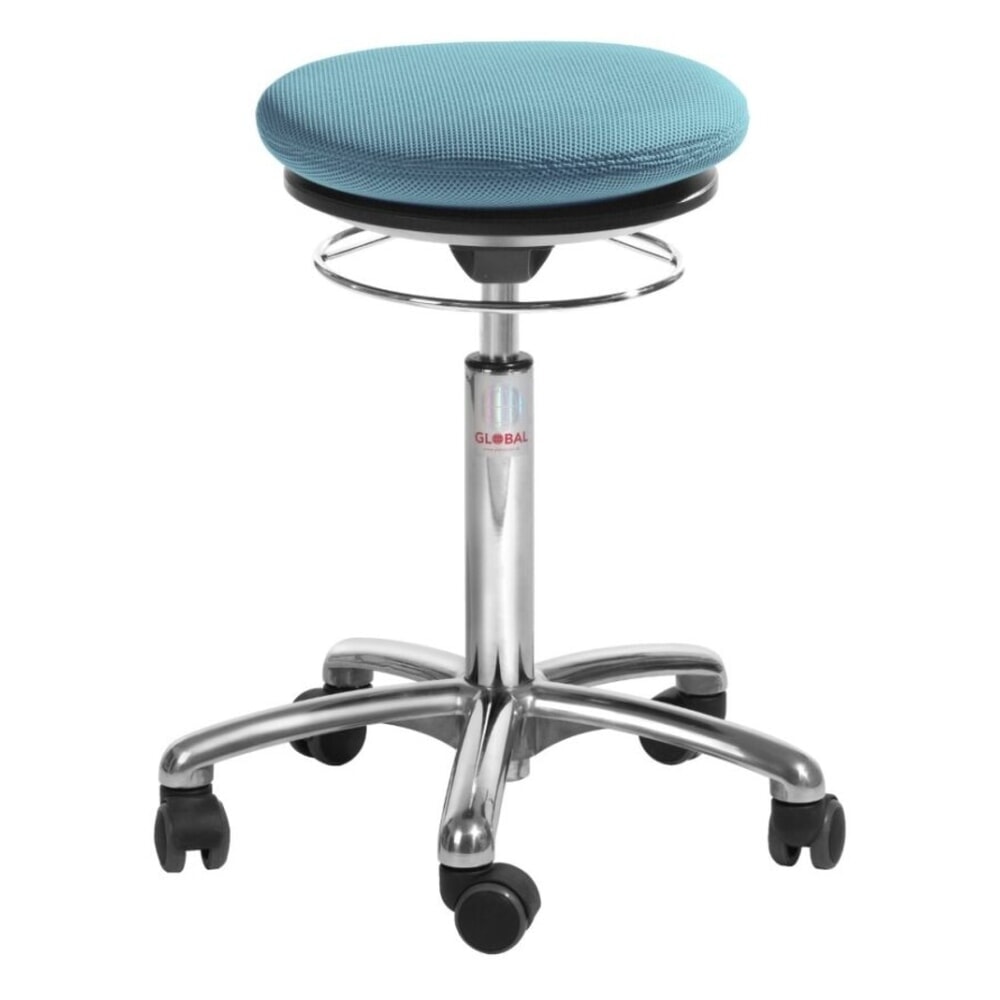 Illustration du produit: Global Stole A/S Tabouret Pilates, tissu 3D, hauteur d’assise comprise entre 540 et 730 mm, bleu clair