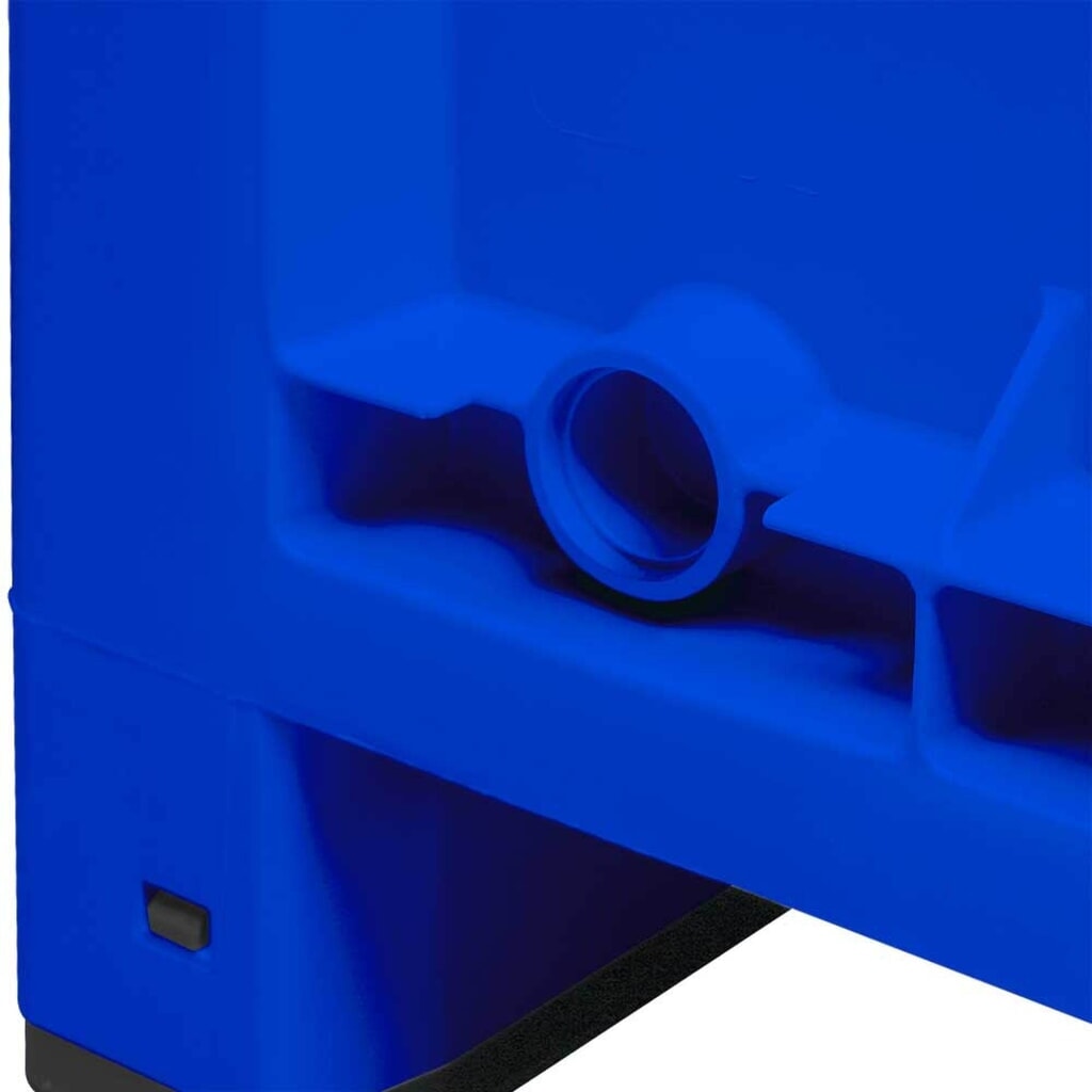Grands conteneurs en polypropylène, 550 litres, avec traverses, bleu N° de l'image du produit 2 : Grands conteneurs en polypropylène, 550 litres, avec traverses, bleu