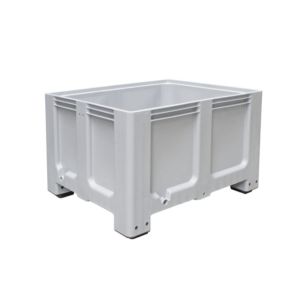 Grands conteneurs en polypropylène, 610 litres, avec pieds, gris Illustration du produit: Grands conteneurs en polypropylène, 610 litres, avec pieds, gris