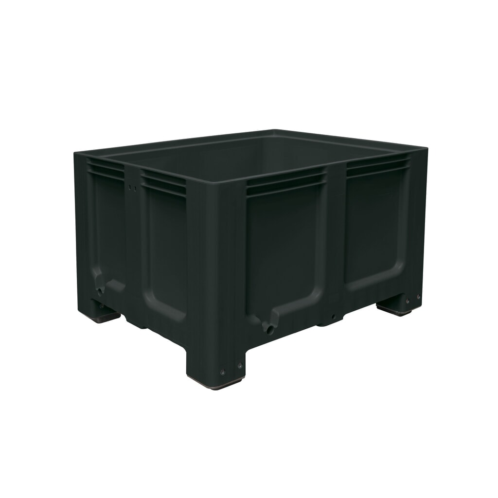 Illustration du produit: Grands conteneurs en polyéthylène, 610 litres, avec pieds, anthracite