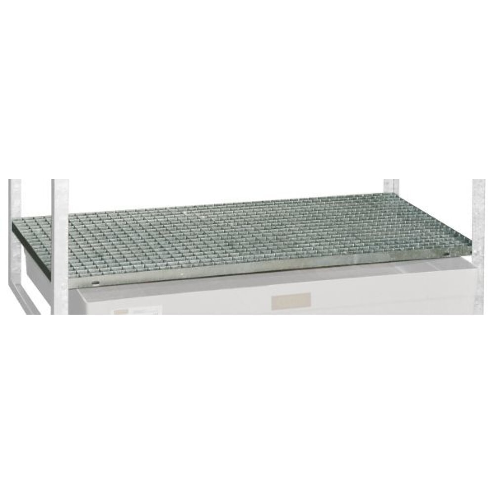 Illustration du produit: Grille en acier pour rayonnage pour fûts CEMO type 360, 3 niveaux de stockage, H x l x P 30 x 1 300 x 620 mm
