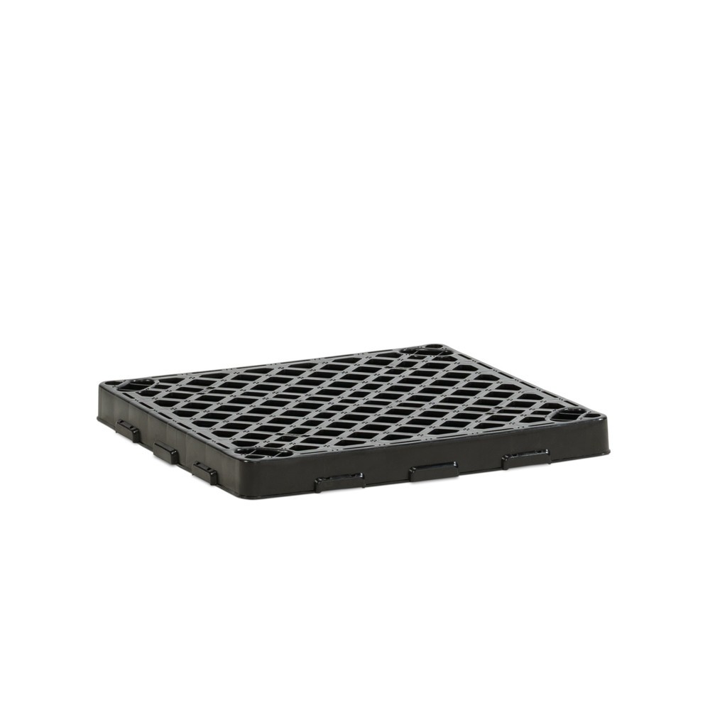 Illustration du produit: Grille en PE pour bac de récupération de fûts CEMO, HxlxP 70 x 600 x 600 mm, capacité de charge 300 kg