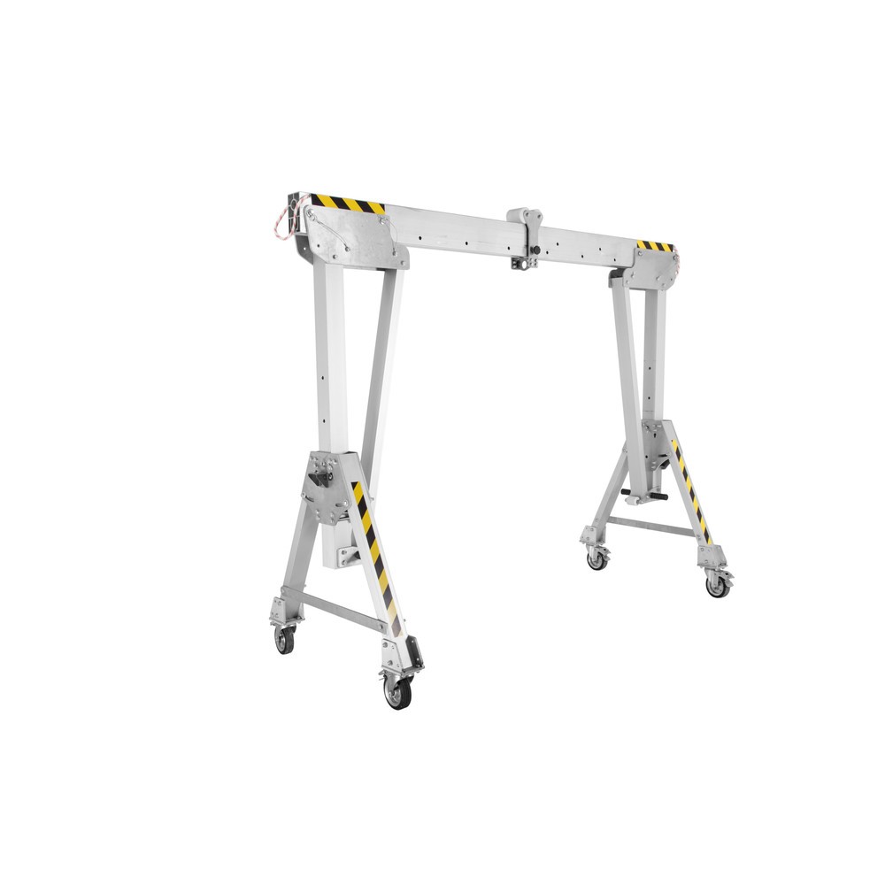 N° de l'image du produit 1 : Grue portique en aluminium RAPK PLANETA, y compris palan à levier, mobile, longueur 2 000 mm, capacité de charge 3 500 kg, taille S