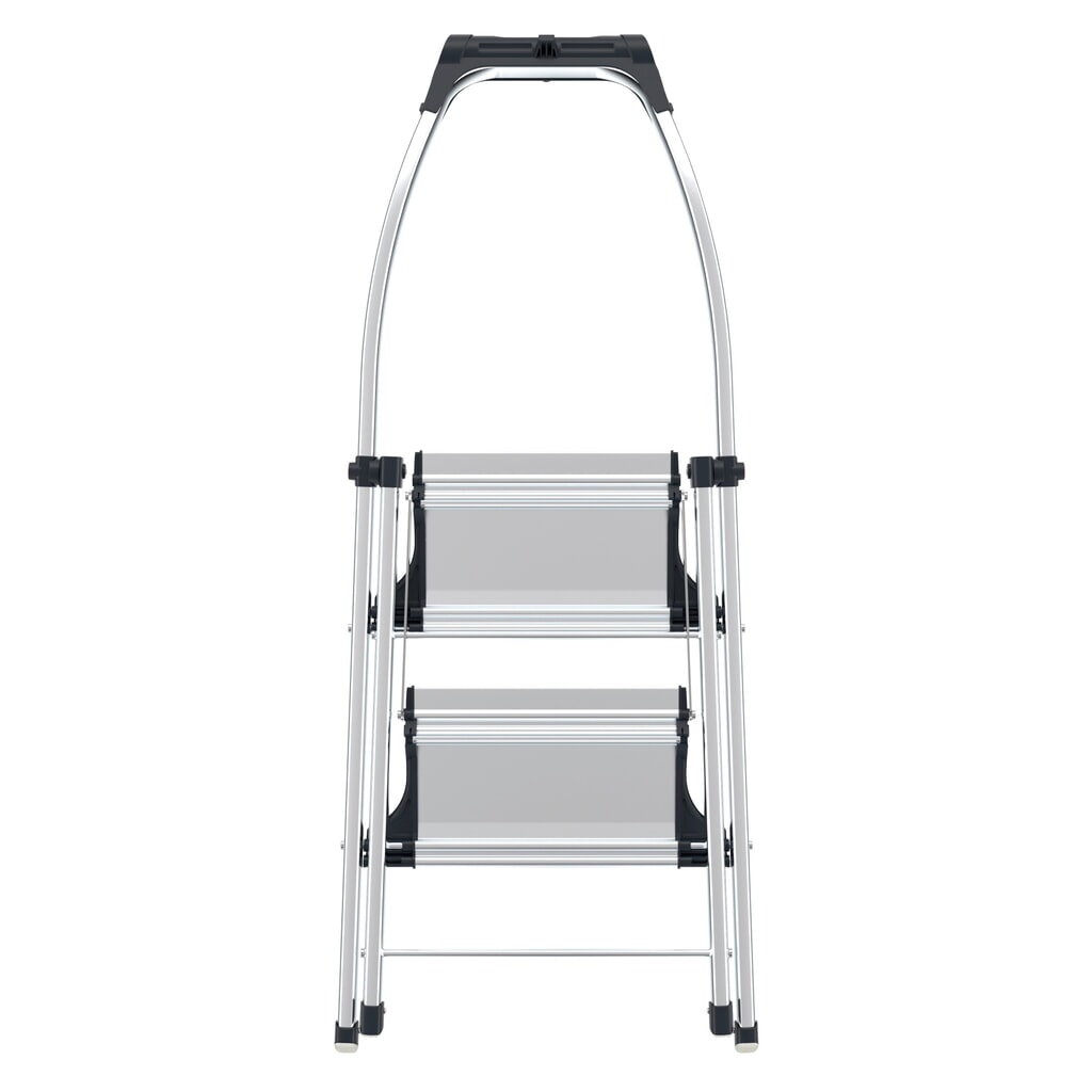 Escabeau pliant Hailo, hauteur de plate-forme 490 mm, marches dont 2 plate-forme, aluminium avec striage anti-dérapant N° de l'image du produit 4 : Escabeau pliant Hailo, hauteur de plate-forme 490 mm, marches dont 2 plate-forme, aluminium avec striage anti-dérapant