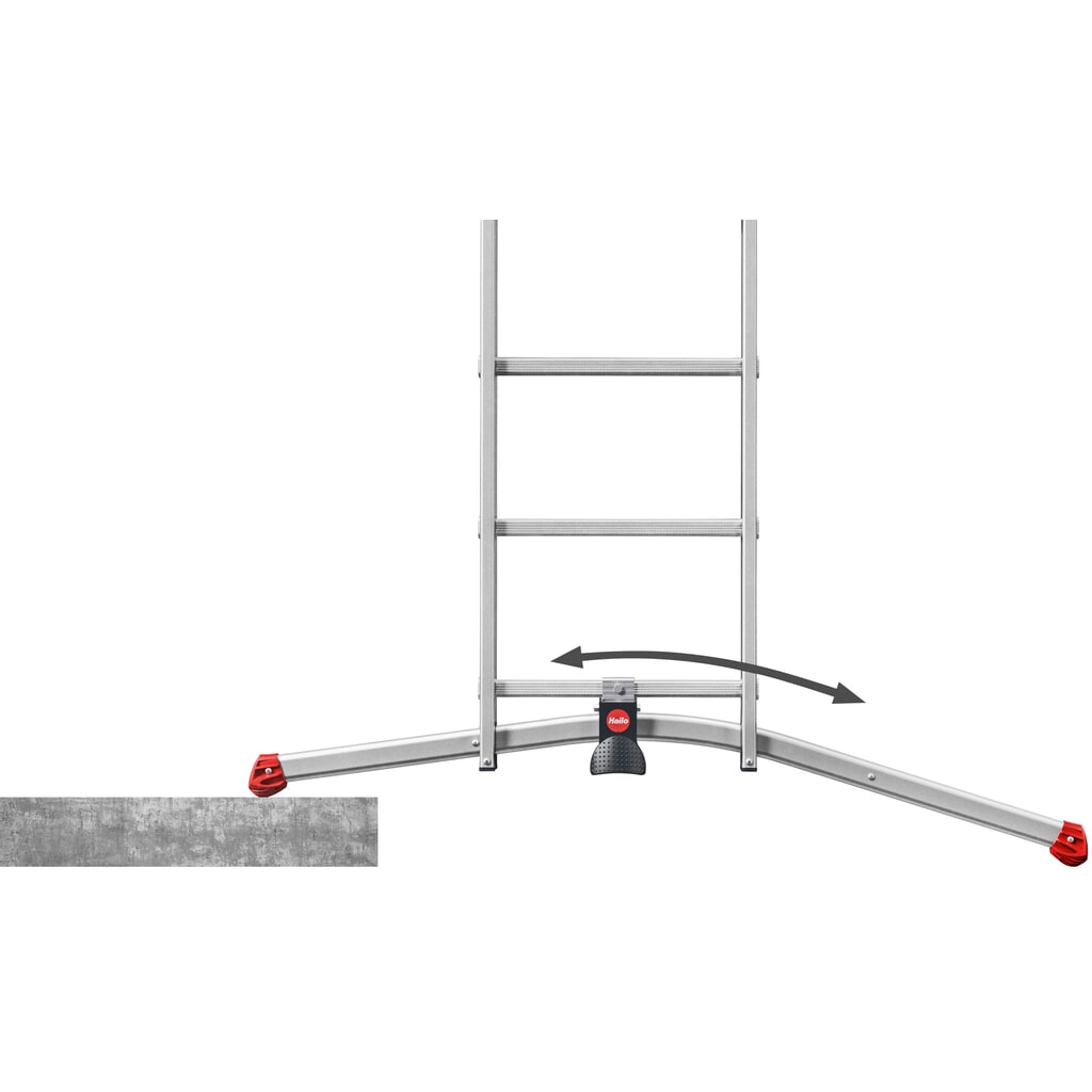 Hailo S110 Pro, échelle multi-usages en 2 parties, 2 x 12 échelons N° de l'image du produit 7 : Hailo S110 Pro, échelle multi-usages en 2 parties, 2 x 12 échelons