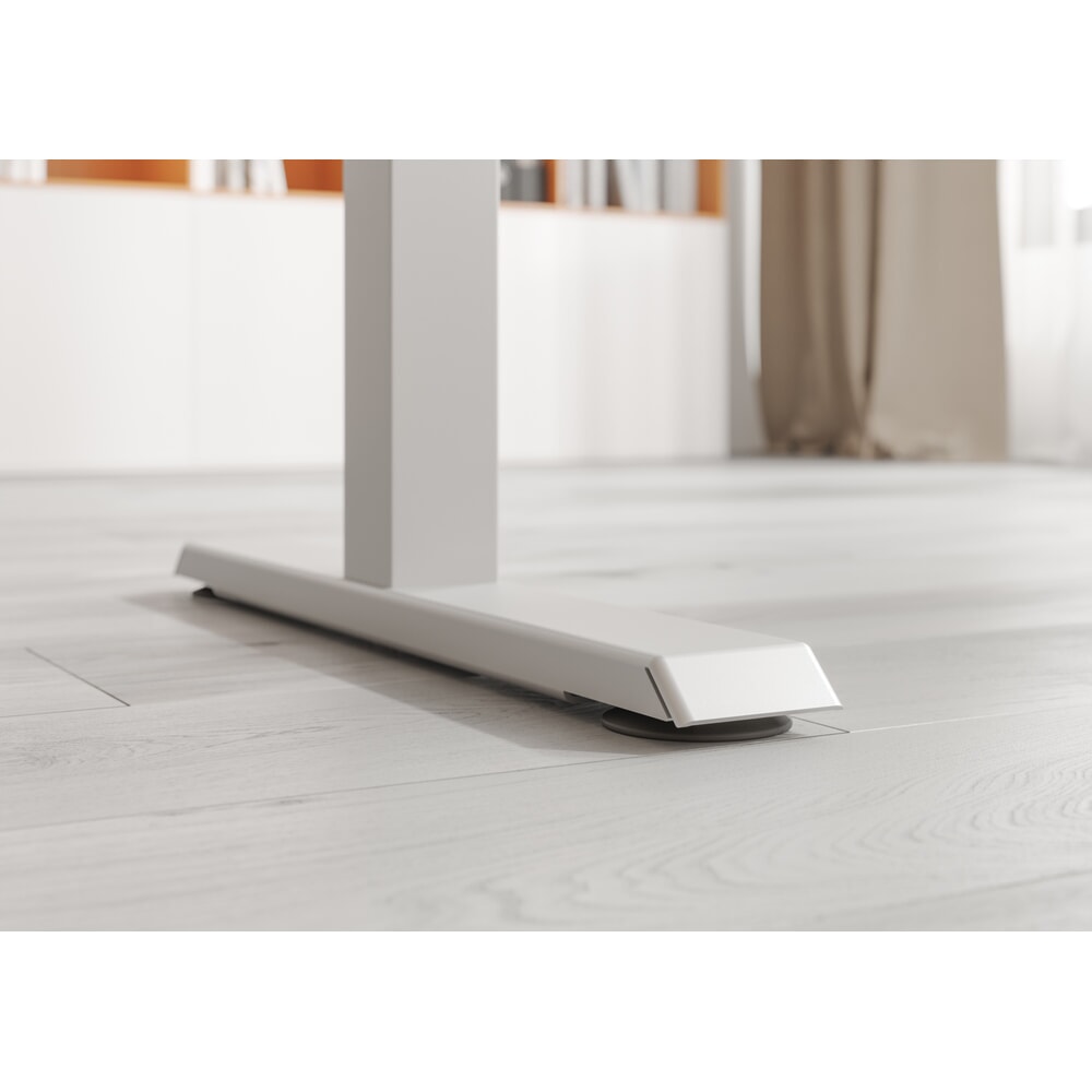 N° de l'image du produit 9 : Hammerbacher bureau, réglable en hauteur, l x P 1 600 x 800 mm, blanc
