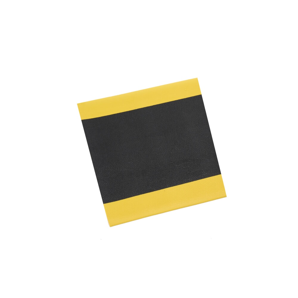 Illustration du produit: Tapis anti-fatigue HEMMDAL ErgoSoft Classic, texturé, monocouche, LxL 600 x 600 mm, noir/jaune