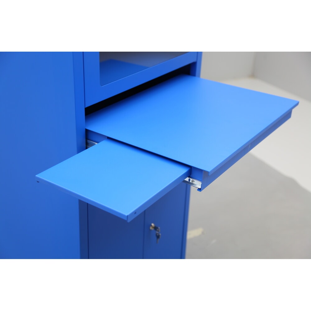 N° de l'image du produit 6 : HEMMDAL Armoire informatique mobile HCS-1, HxlxP 1 750 x 650 x 550 mm, bleu gentiane