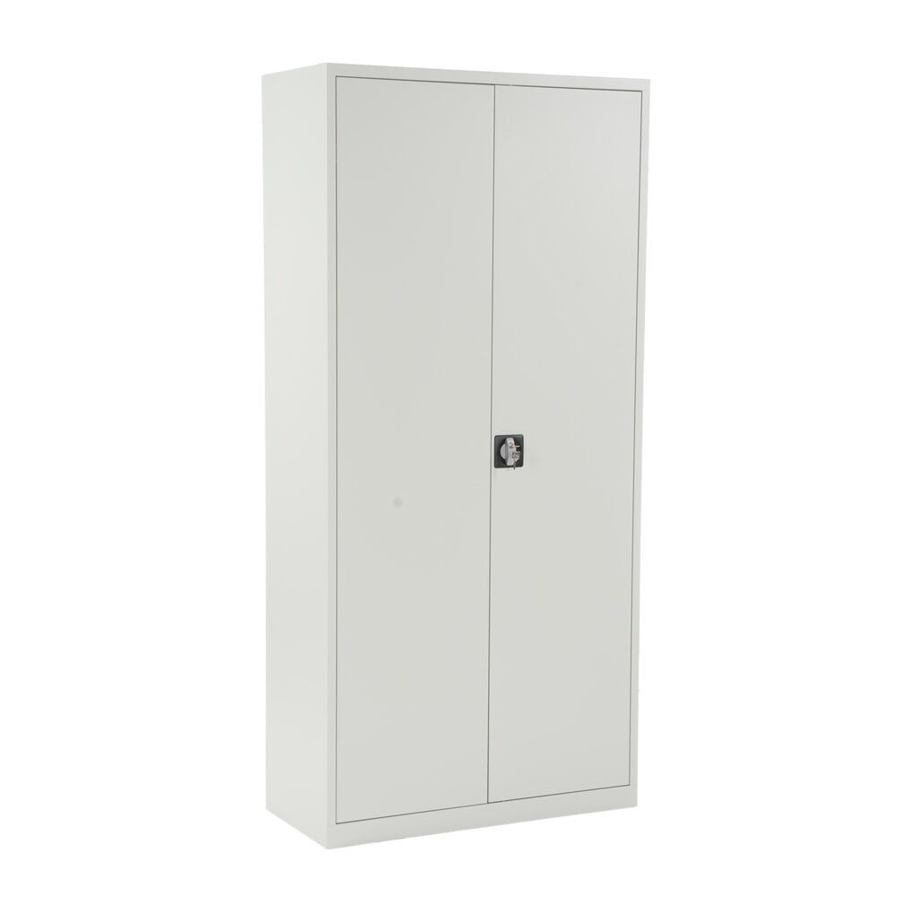 Illustration du produit: HEMMDAL Armoire universelle HUS-1, serrure à cylindre à pêne tournant, 4,5 HC, HxlxP 1 800 x 800 x 380 mm, tablettes galvanisées, gris clair