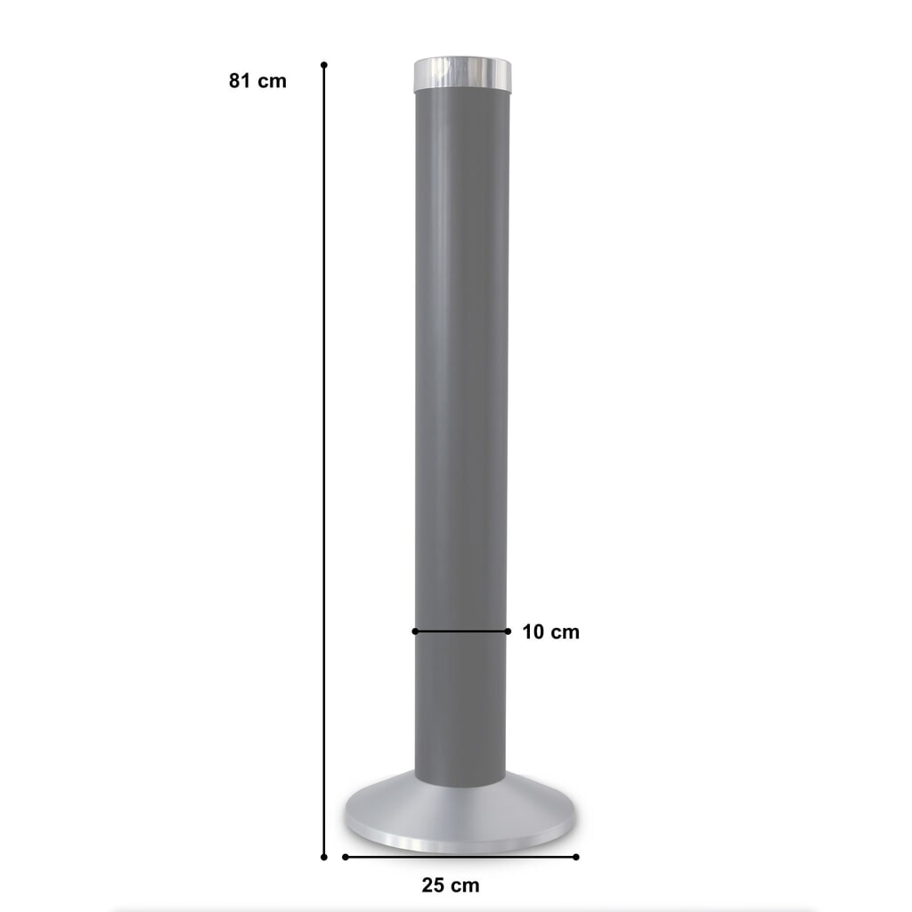 Cendrier sur colonne HEMMDAL en aluminium, noir N° de l'image du produit 3 : Cendrier sur colonne HEMMDAL en aluminium, noir