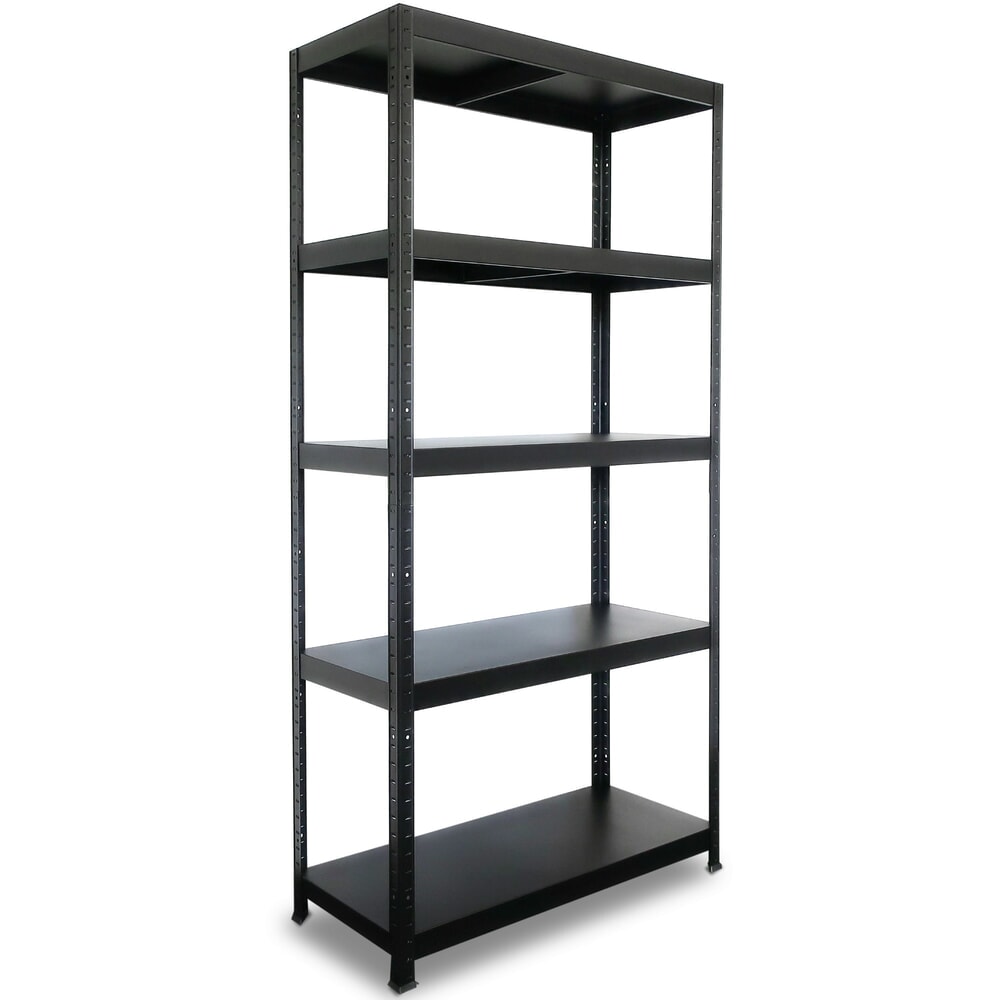 N° de l'image du produit 1 : HEMMDAL Rayonnage enfichable métallique, charge par tablette 130 kg, HxlxP 1 800 x 900 x 400 mm noir