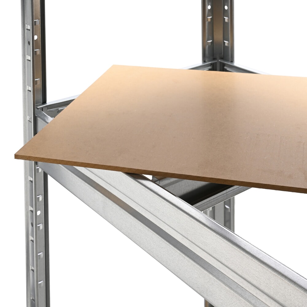 N° de l'image du produit 5 : HEMMDAL Rayonnage grande portée, système enfichable, charge par tablette 600 kg, galvanisé, HxlxP 1 770 x 1 600 x 450 mm
