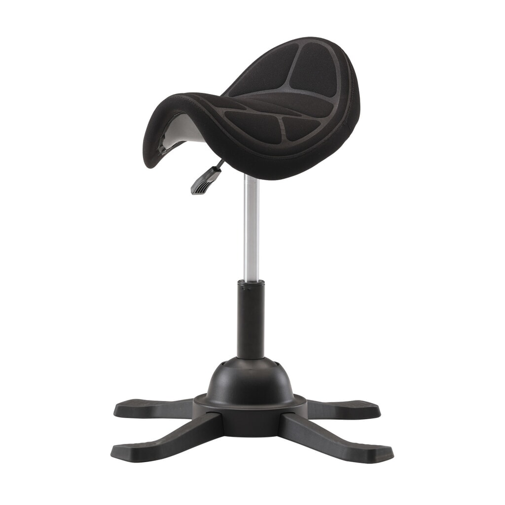 Tabouret-selle pivotant HEMMDAL, assise rembourrée, hauteur d'assise 480-660 mm, patins Illustration du produit: Tabouret-selle pivotant HEMMDAL, assise rembourrée, hauteur d'assise 480-660 mm, patins