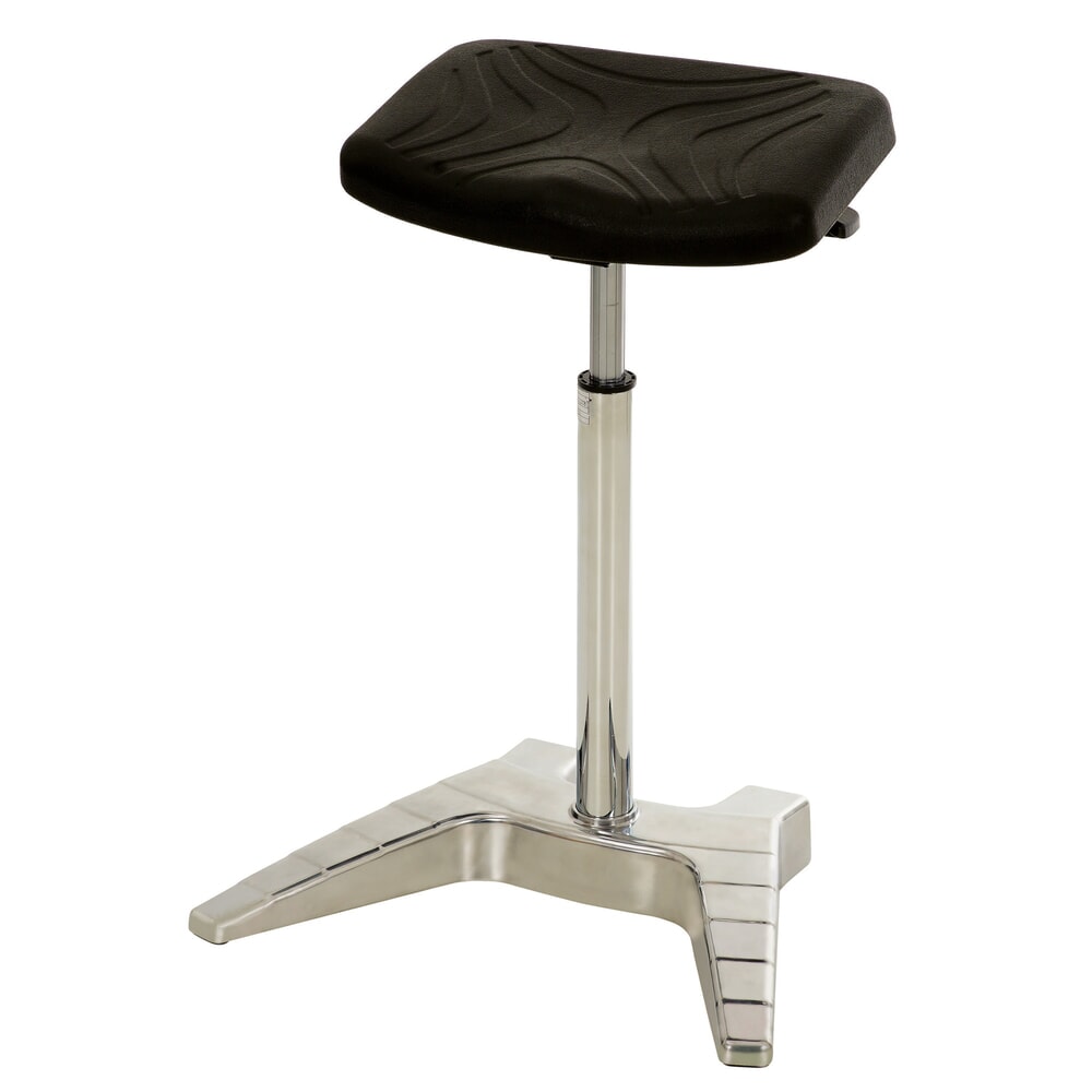 Illustration du produit: Tabouret assis-debout XXL HEMMDAL, siège PU extra-large + poignée, hauteur d'assise 700-880 mm