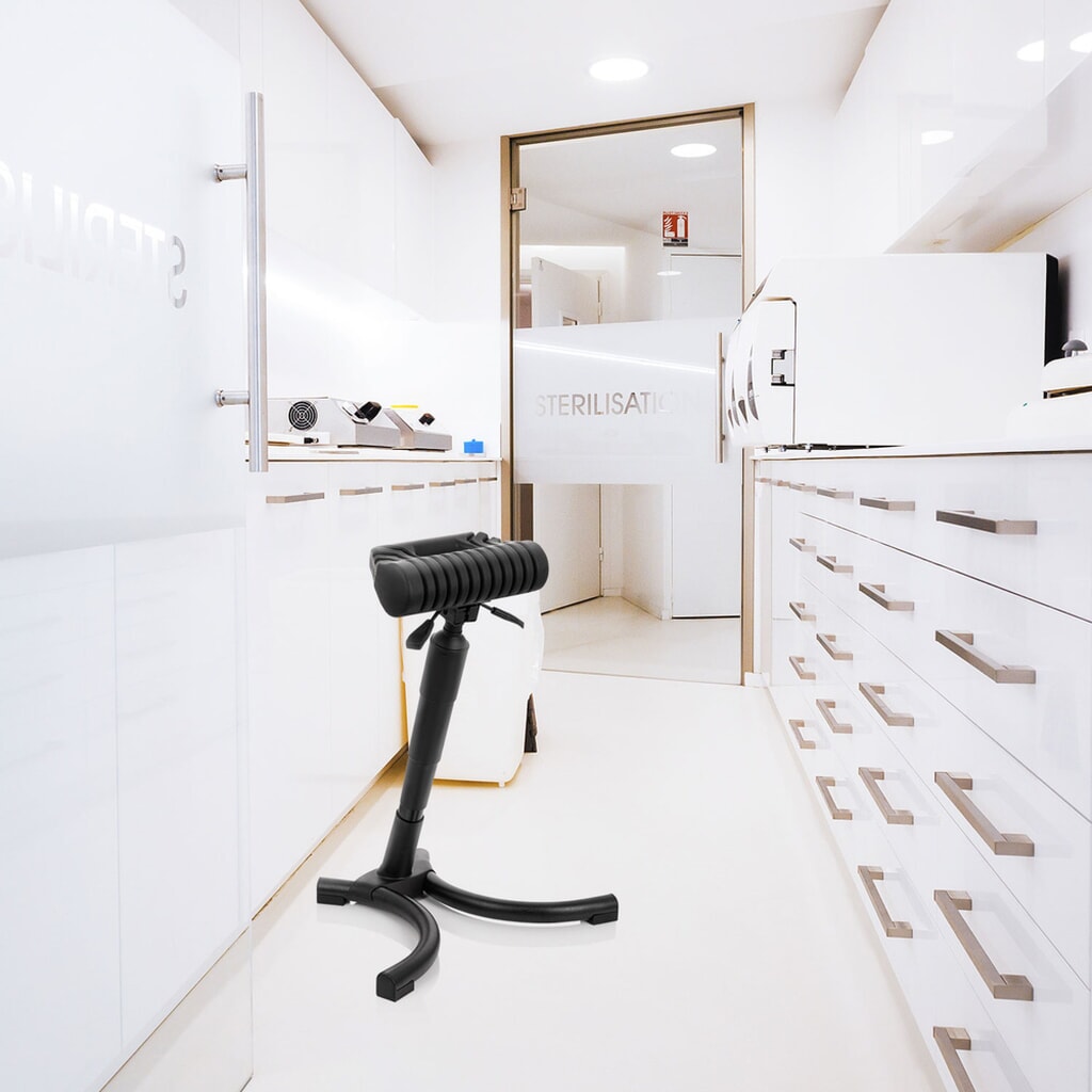 Assis debout / siège de travail hjh OFFICE TOP WORK 33 mousse PU, structure métallique, noir N° de l'image du produit 4 : Assis debout / siège de travail hjh OFFICE TOP WORK 33 mousse PU, structure métallique, noir