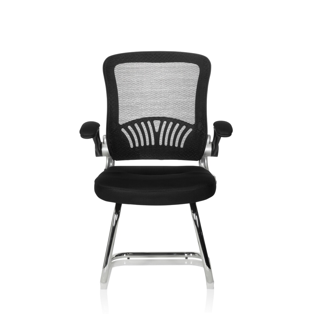 N° de l'image du produit 1 : Chaise-visiteur / chaise de réunion hjh OFFICE FLYER PRO V maille, noir