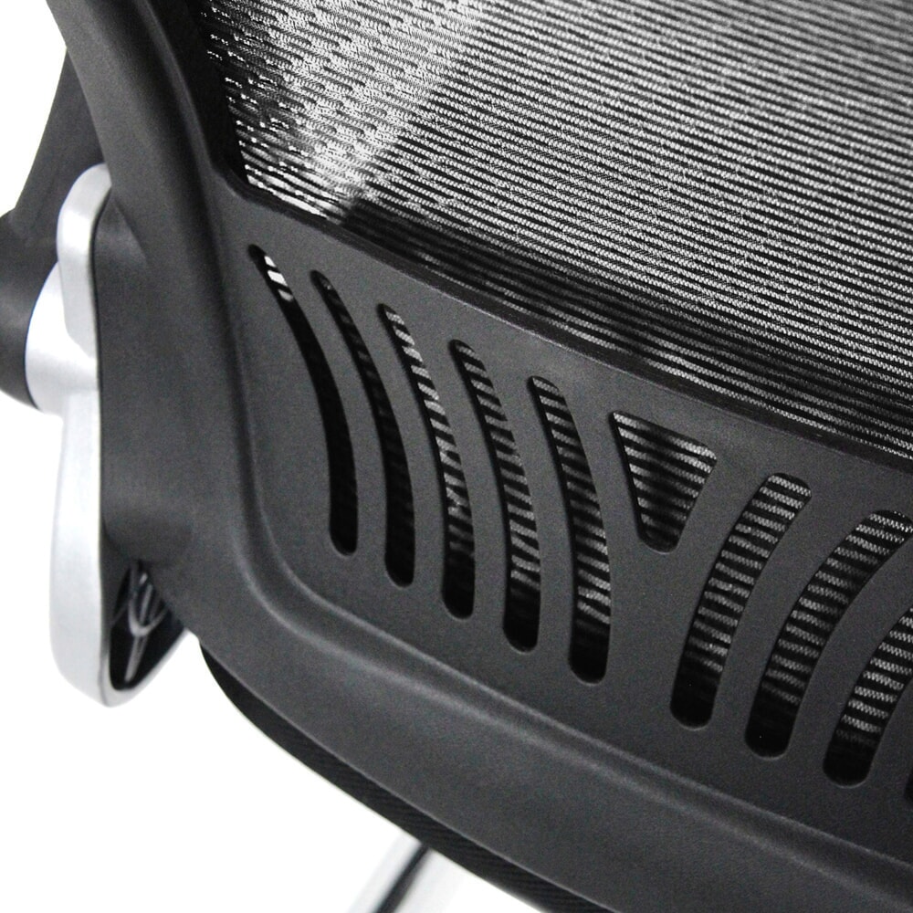 N° de l'image du produit 3 : Chaise-visiteur / chaise de réunion hjh OFFICE FLYER PRO V maille, noir