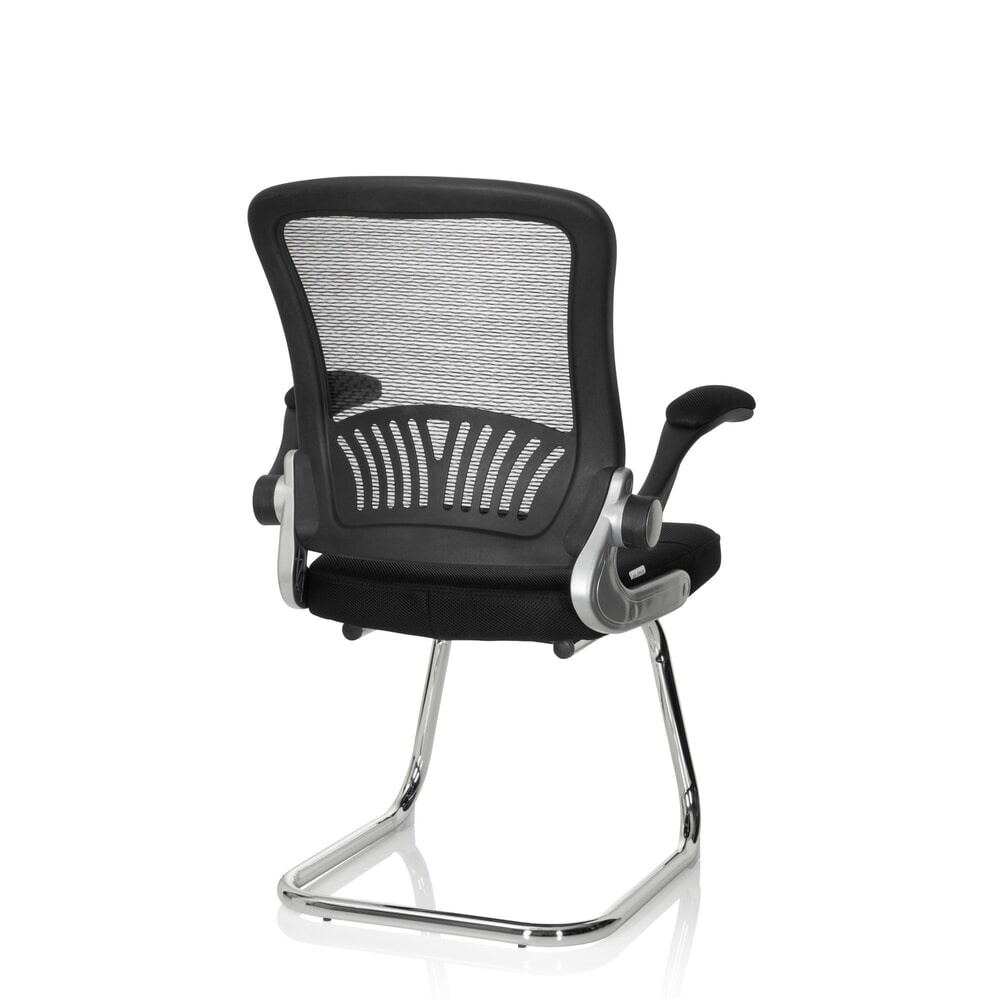 N° de l'image du produit 8 : Chaise-visiteur / chaise de réunion hjh OFFICE FLYER PRO V maille, noir