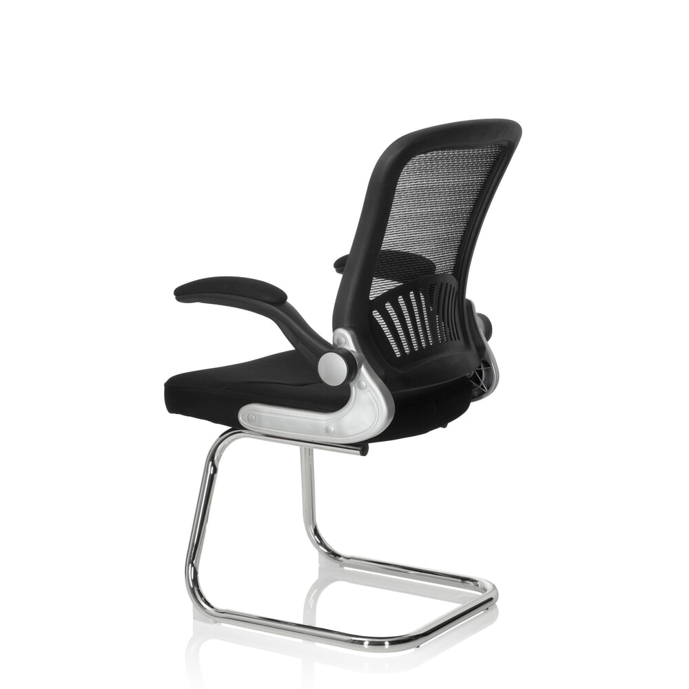 N° de l'image du produit 10 : Chaise-visiteur / chaise de réunion hjh OFFICE FLYER PRO V maille, noir
