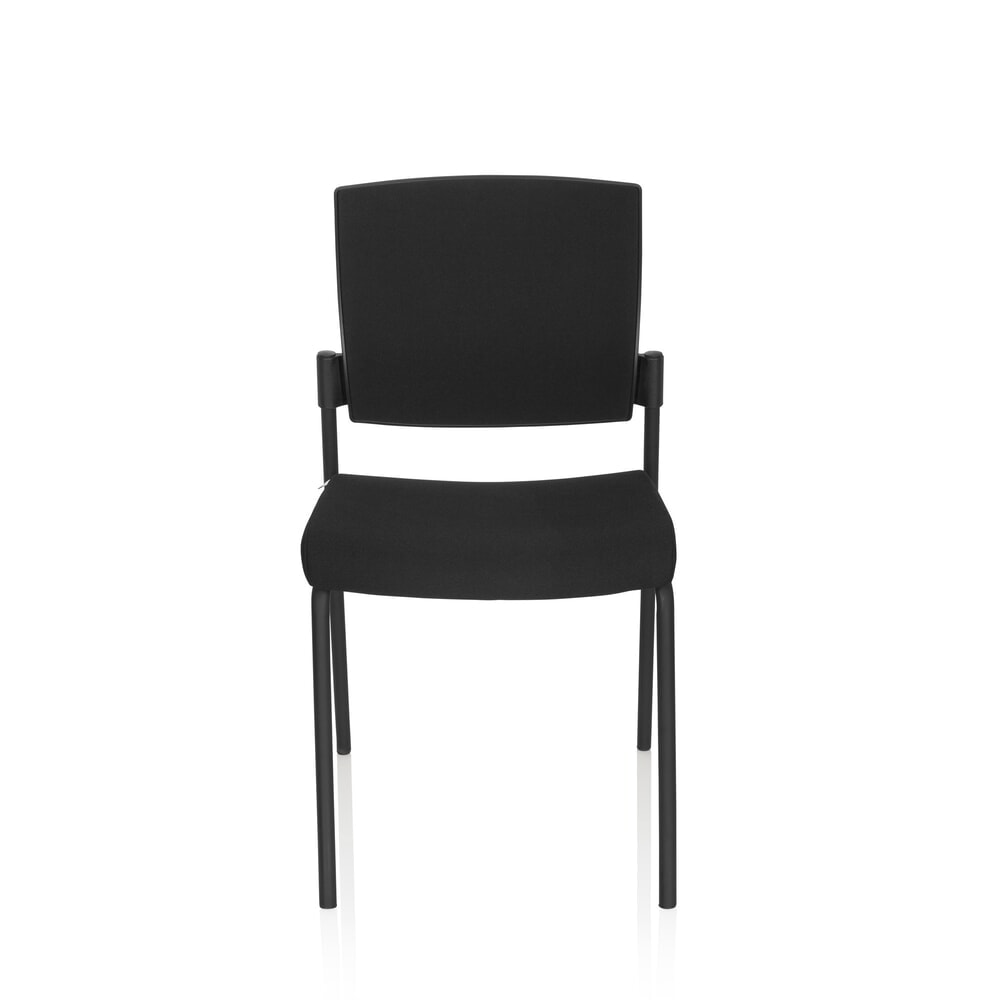 N° de l'image du produit 1 : Chaise-visiteur / chaise de réunion hjh OFFICE K9 V PRO tissu, noir