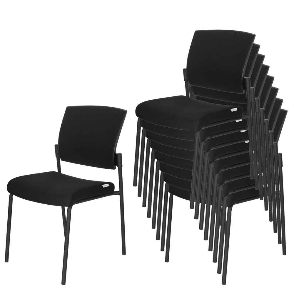 N° de l'image du produit 3 : Chaise-visiteur / chaise de réunion hjh OFFICE K9 V PRO tissu, noir