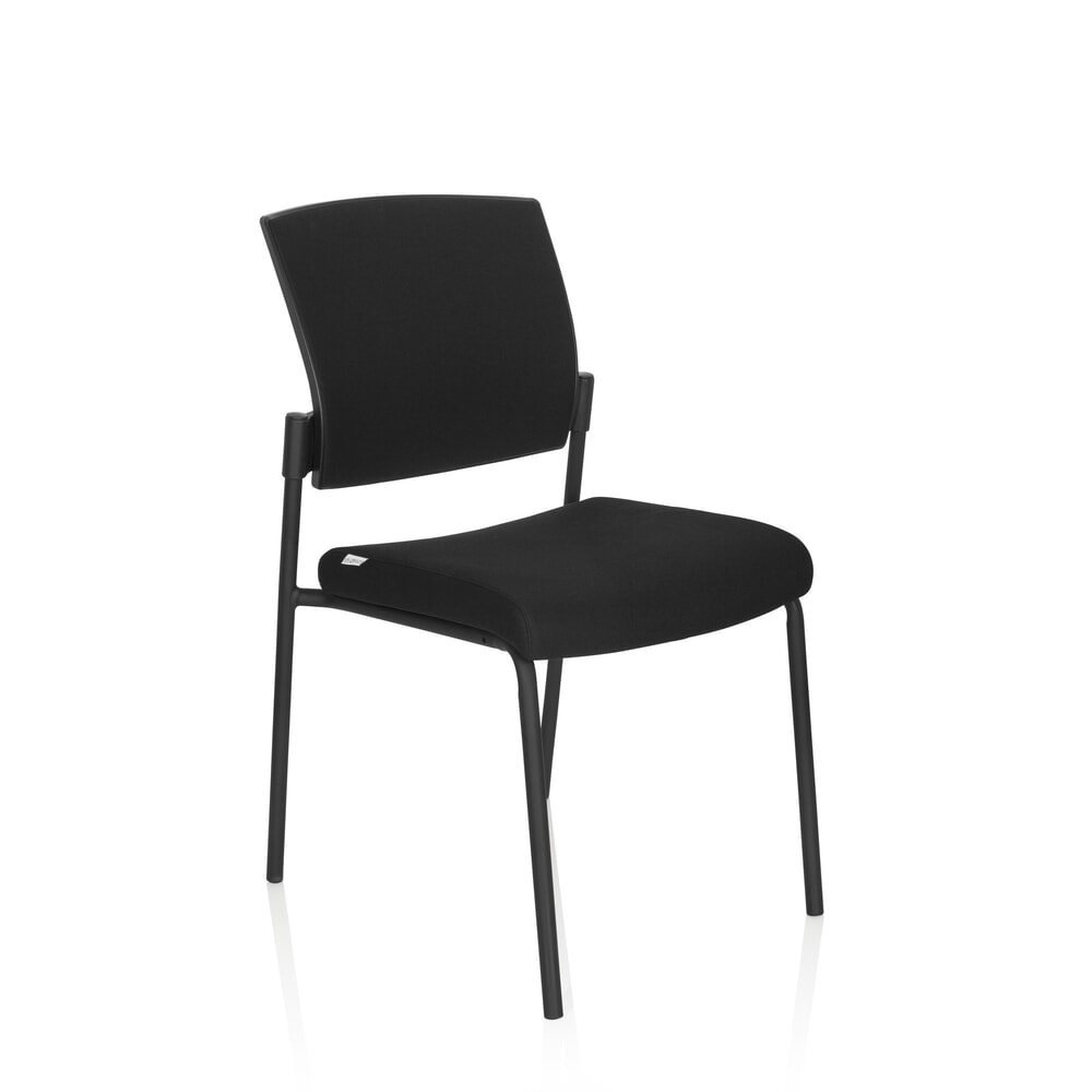 N° de l'image du produit 6 : Chaise-visiteur / chaise de réunion hjh OFFICE K9 V PRO tissu, noir