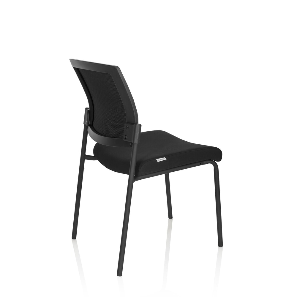 N° de l'image du produit 8 : Chaise-visiteur / chaise de réunion hjh OFFICE K9 V PRO tissu, noir