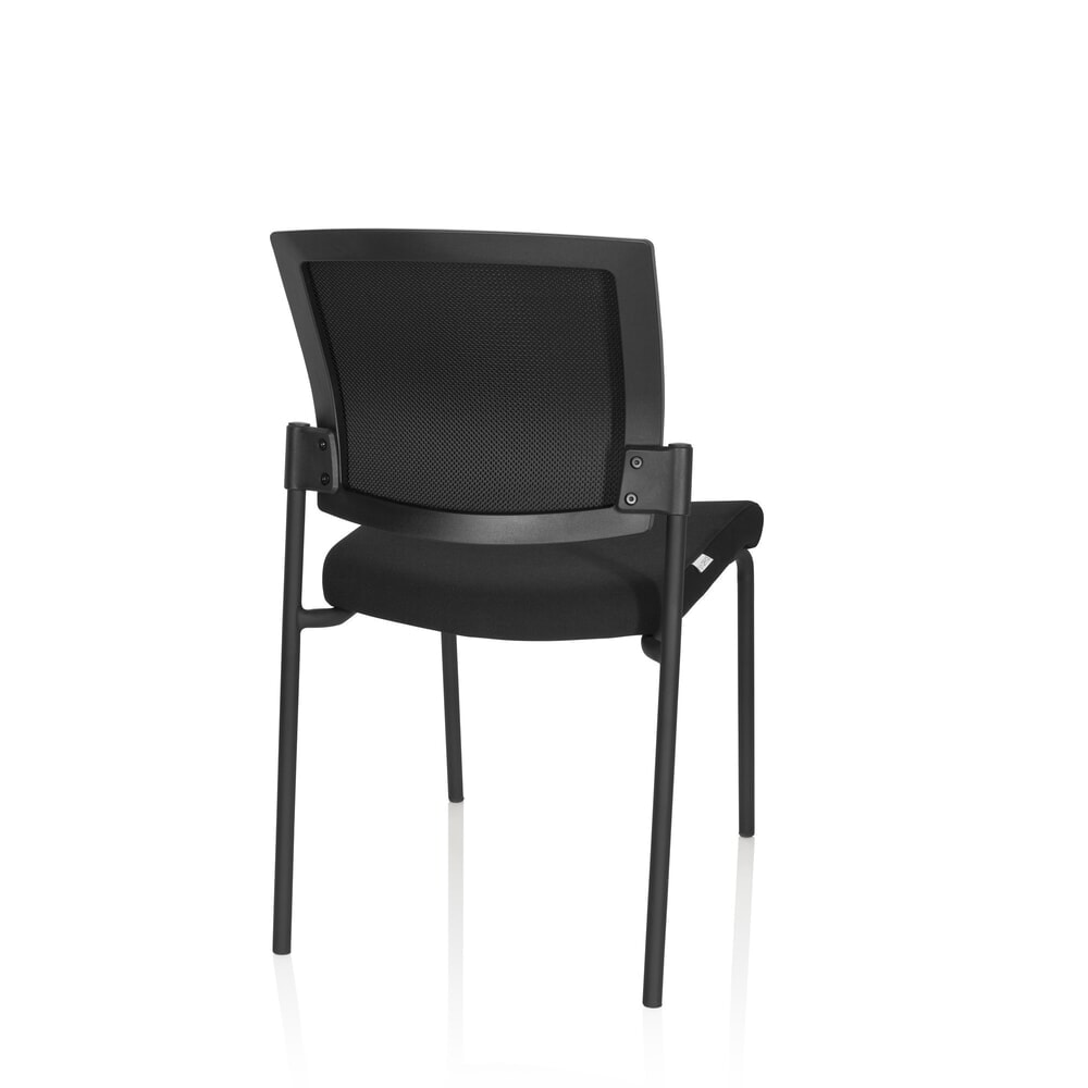N° de l'image du produit 9 : Chaise-visiteur / chaise de réunion hjh OFFICE K9 V PRO tissu, noir