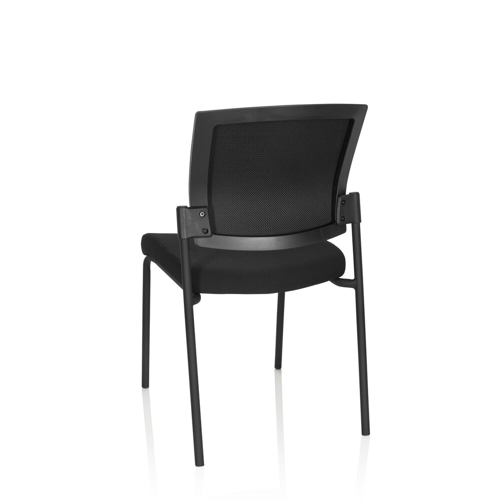 N° de l'image du produit 10 : Chaise-visiteur / chaise de réunion hjh OFFICE K9 V PRO tissu, noir