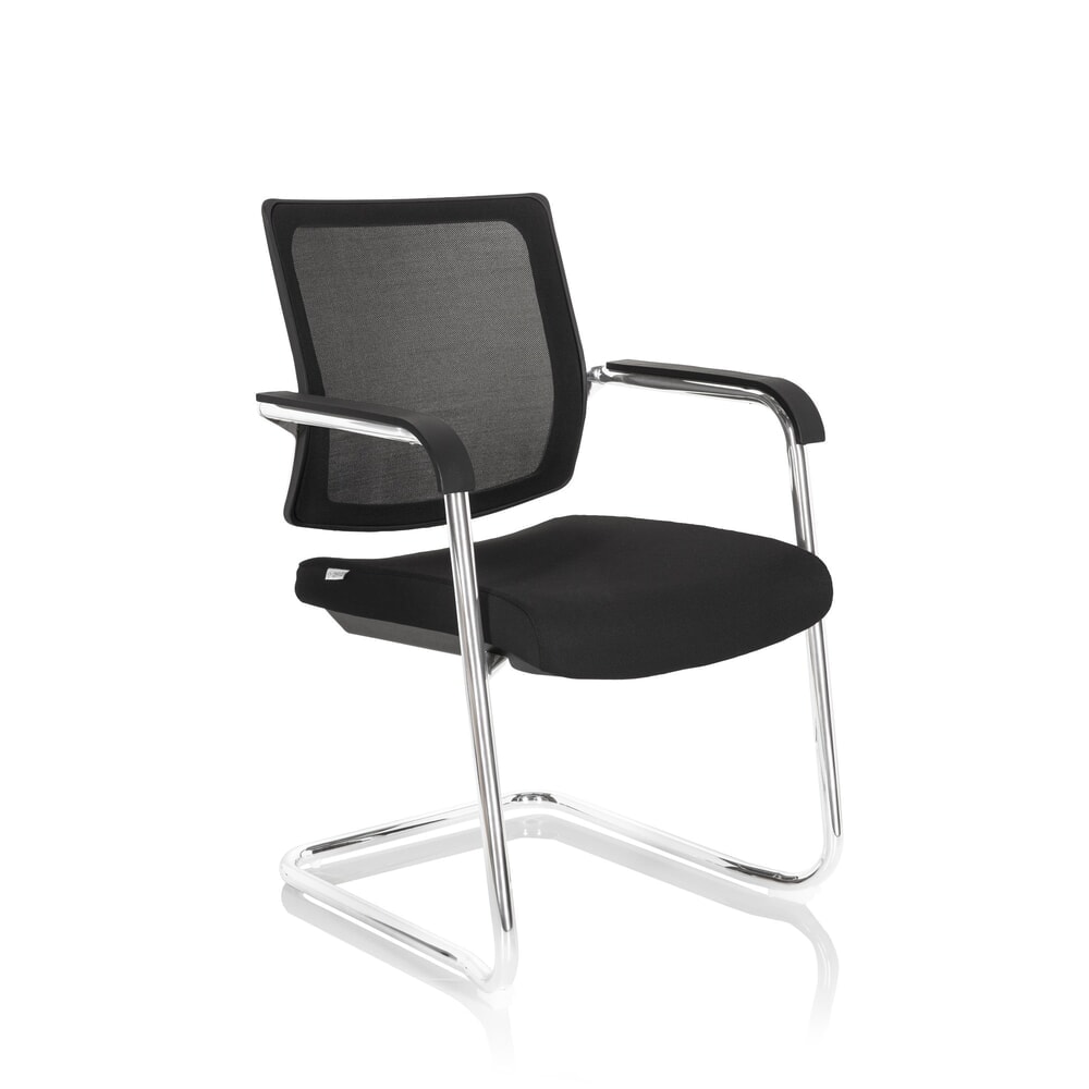 N° de l'image du produit 6 : Chaise-visiteur / chaise de réunion hjh OFFICE LEVIA V, noir