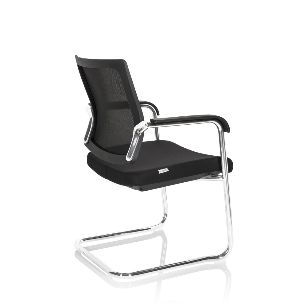 N° de l'image du produit 8 : Chaise-visiteur / chaise de réunion hjh OFFICE LEVIA V, noir