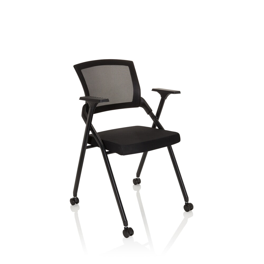 N° de l'image du produit 10 : Chaise-visiteur / chaise pliante hjh OFFICE PRIORITY II maille/tissu, noir