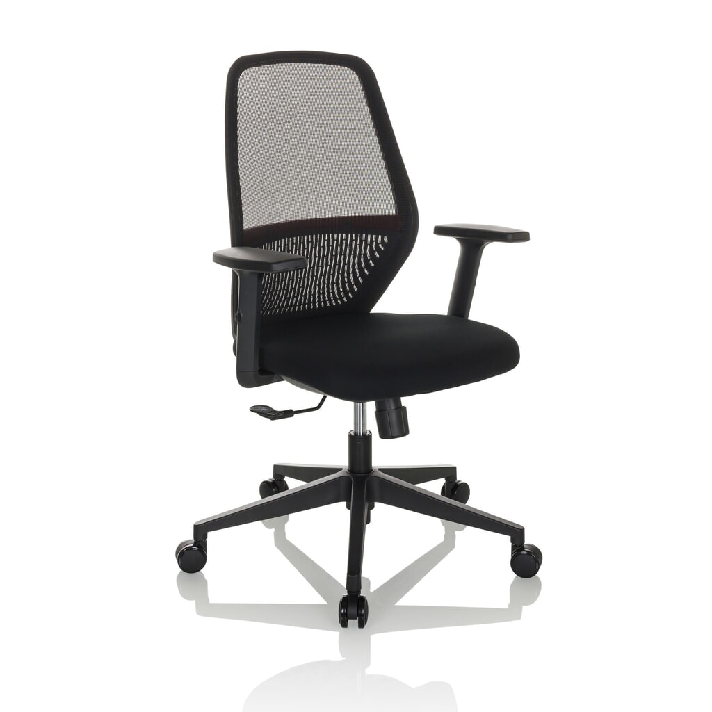 Chaise de bureau / chaise pivotante hjh OFFICE CARLOW I maille / tissu, noir N° de l'image du produit 7 : Chaise de bureau / chaise pivotante hjh OFFICE CARLOW I maille / tissu, noir
