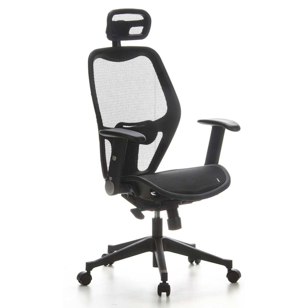 N° de l'image du produit 4 : Siège de bureau / fauteuil de direction hjh OFFICE AIR PORT maille, noir