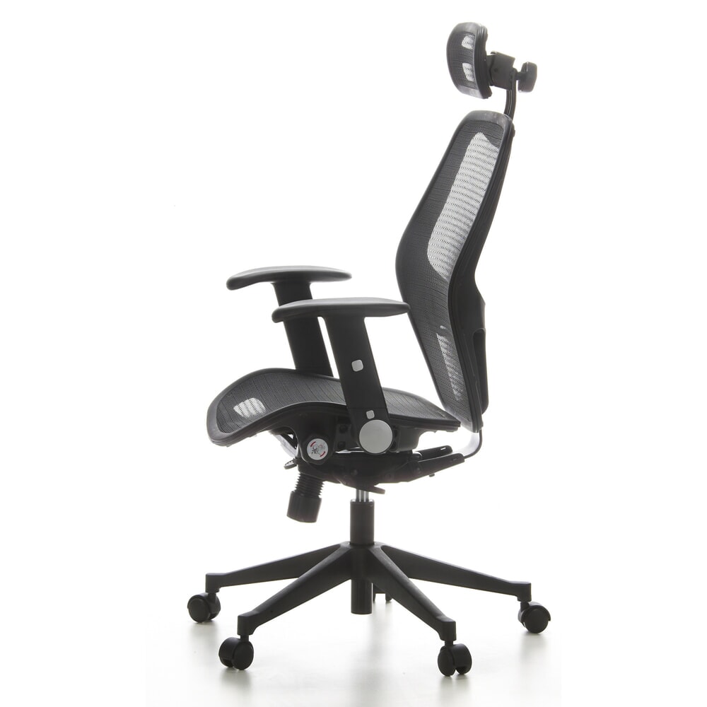 N° de l'image du produit 10 : Siège de bureau / fauteuil de direction hjh OFFICE AIR PORT maille, noir