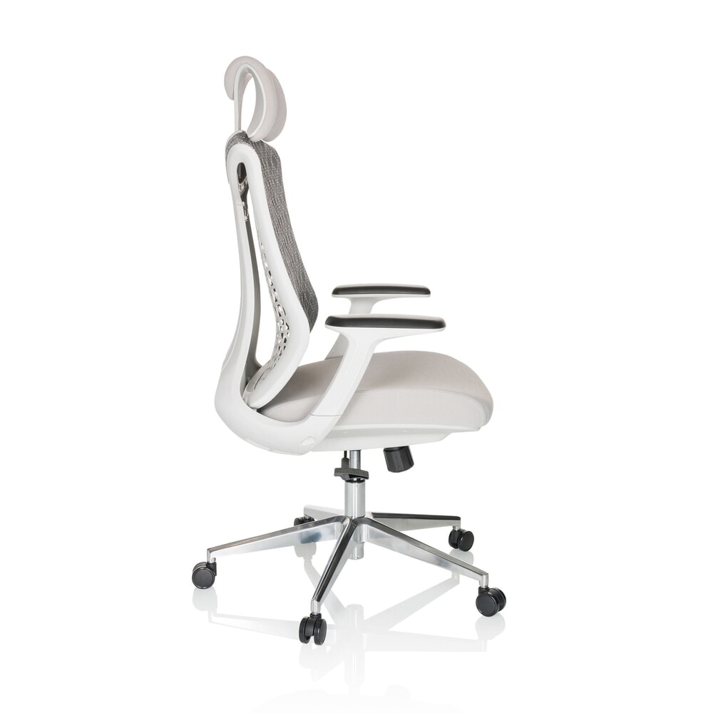 N° de l'image du produit 9 : Siège de bureau / siège pivotant hjh OFFICE FALEO W maille/tissu, gris
