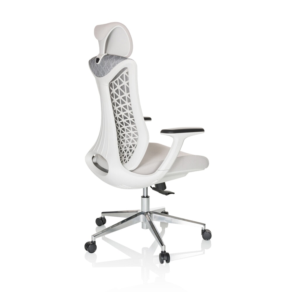 N° de l'image du produit 10 : Siège de bureau / siège pivotant hjh OFFICE FALEO W maille/tissu, gris