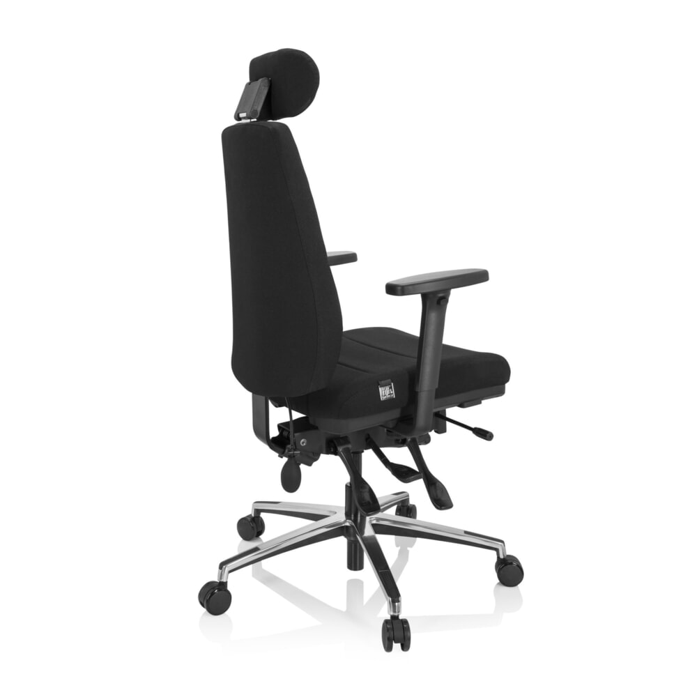 N° de l'image du produit 9 : Chaise de bureau / chaise pivotante hjh OFFICE PHOENIX PRO I tissu, noir