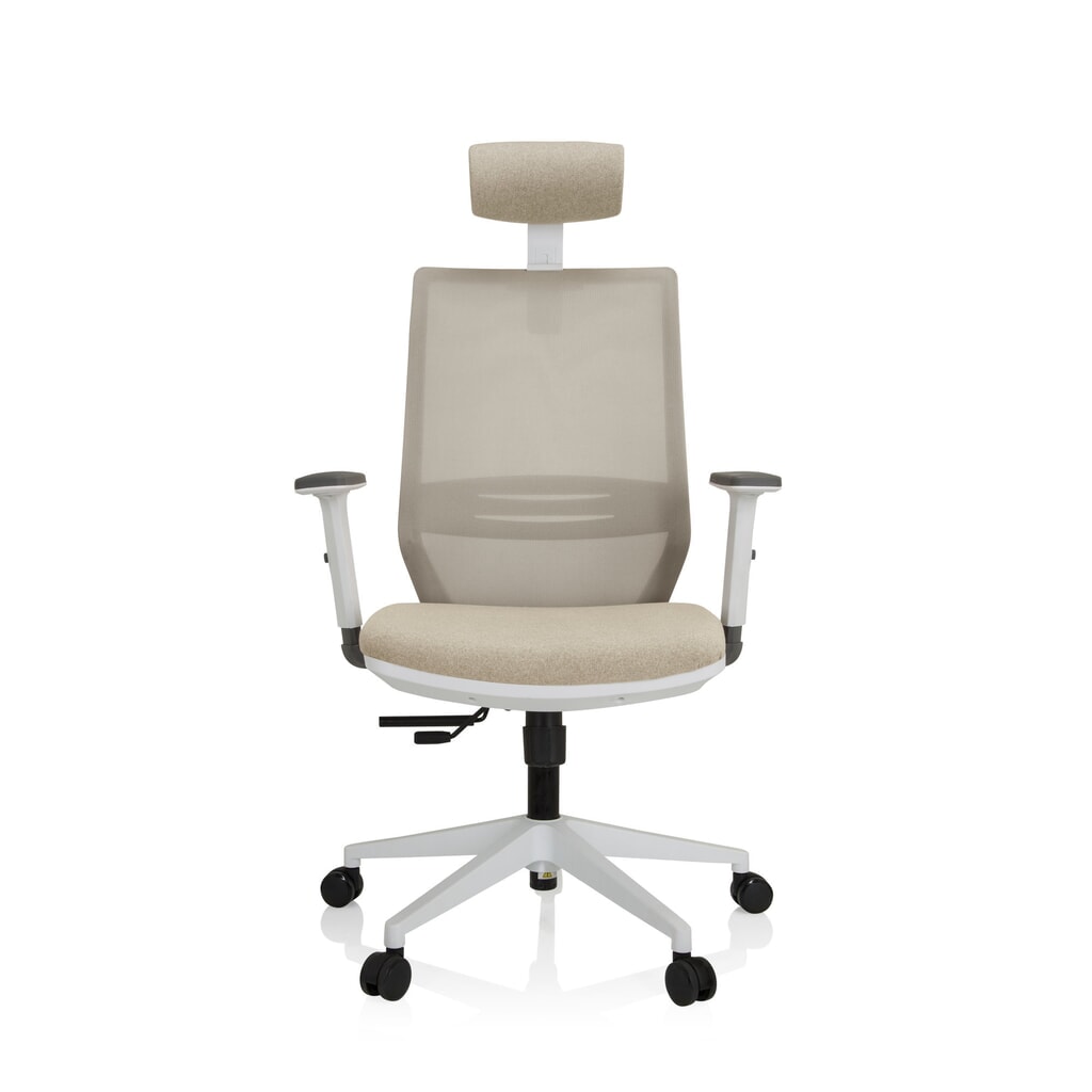 N° de l'image du produit 1 : Siège de bureau / siège pivotant hjh OFFICE PROFONDO PRO W maille/tissu, beige
