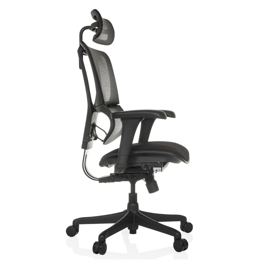 Fauteuil de direction hjh OFFICE ERGOHUMAN SLIM ECO F GEN2, avec dossier flexible, capacité de charge 120 kg, hauteur 1120 - 1340 mm, assise en tissu, noir N° de l'image du produit 10 : Fauteuil de direction hjh OFFICE ERGOHUMAN SLIM ECO F GEN2, avec dossier flexible, capacité de charge 120 kg, hauteur 1120 - 1340 mm, assise en tissu, noir
