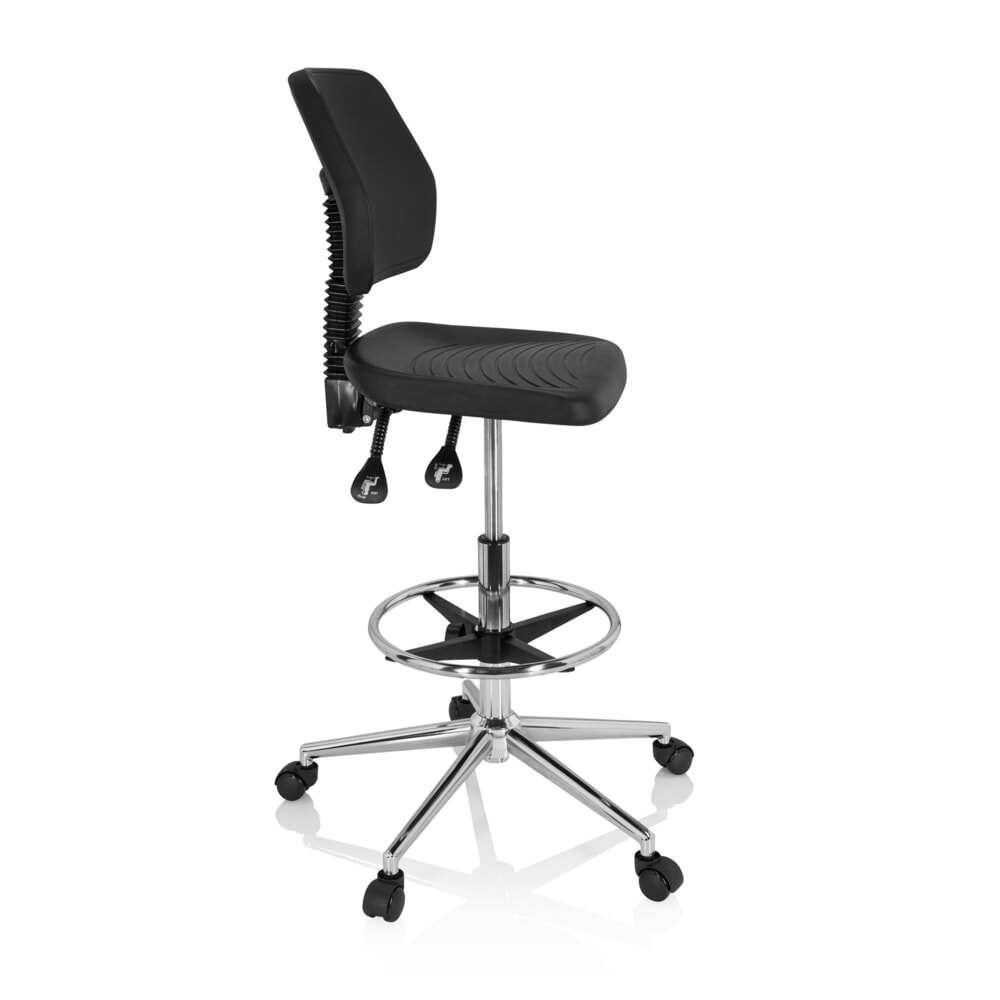 N° de l'image du produit 3 : Tabouret / siège de travail ergonomique hjh OFFICE TOP WORK 11 en mousse rigide, noir