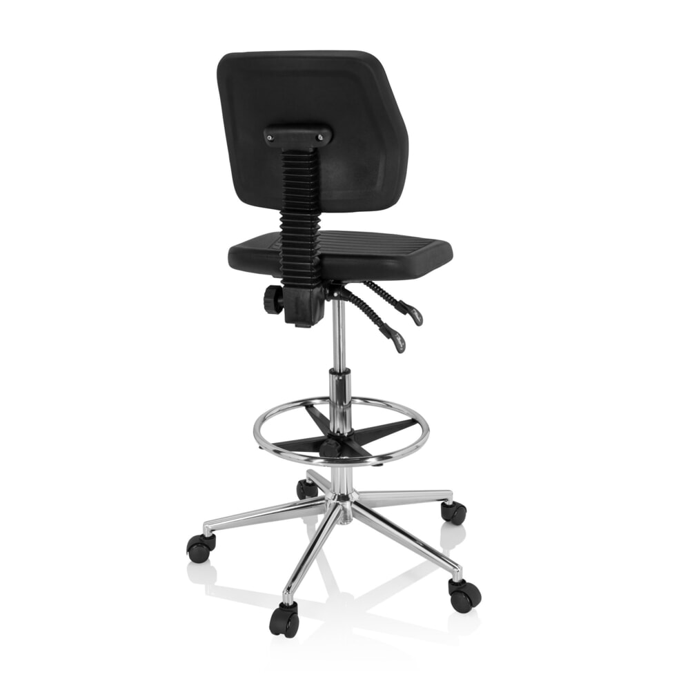 N° de l'image du produit 5 : Tabouret / siège de travail ergonomique hjh OFFICE TOP WORK 11 en mousse rigide, noir