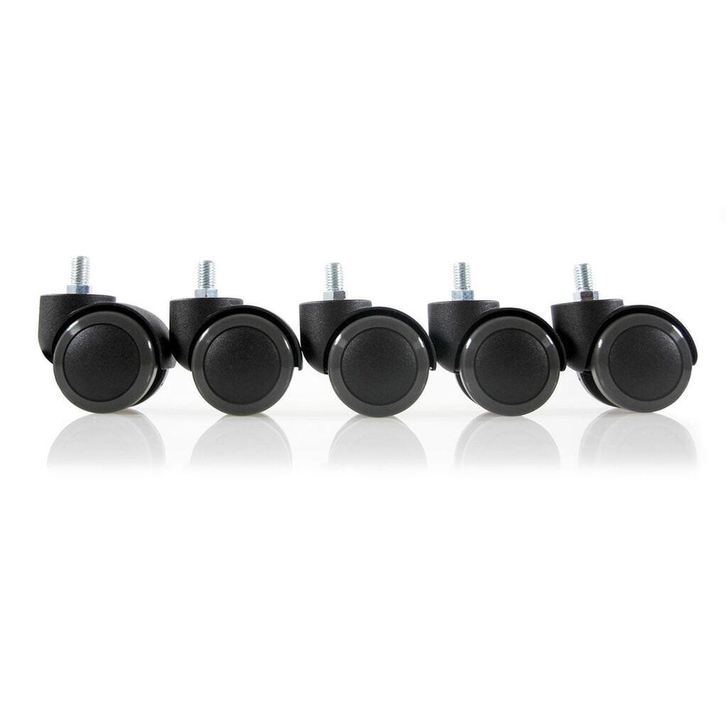 5x roulettes pour sols durs hjh OFFICE 50 mm / filetage M10 roulettes de chaise de bureau pour sols durs, (lot de 5) N° de l'image du produit 3 : 5x roulettes pour sols durs hjh OFFICE 50 mm / filetage M10 roulettes de chaise de bureau pour sols durs, (lot de 5)